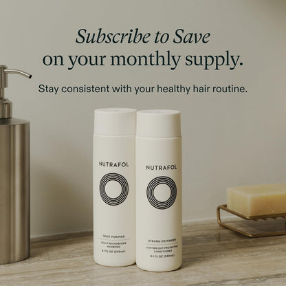 Nutrafol Shampoo, Cleanse and Hydrate Hair and Scalp, Improves Hair Volume, Strength and Texture, Physician-formulated for Thinning Hair, Color Safe, Sulfate Free.