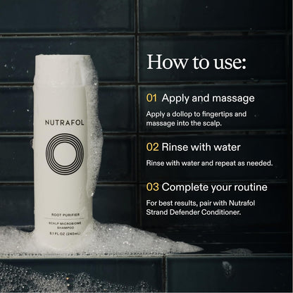 Nutrafol Shampoo, Cleanse and Hydrate Hair and Scalp, Improves Hair Volume, Strength and Texture, Physician-formulated for Thinning Hair, Color Safe, Sulfate Free.